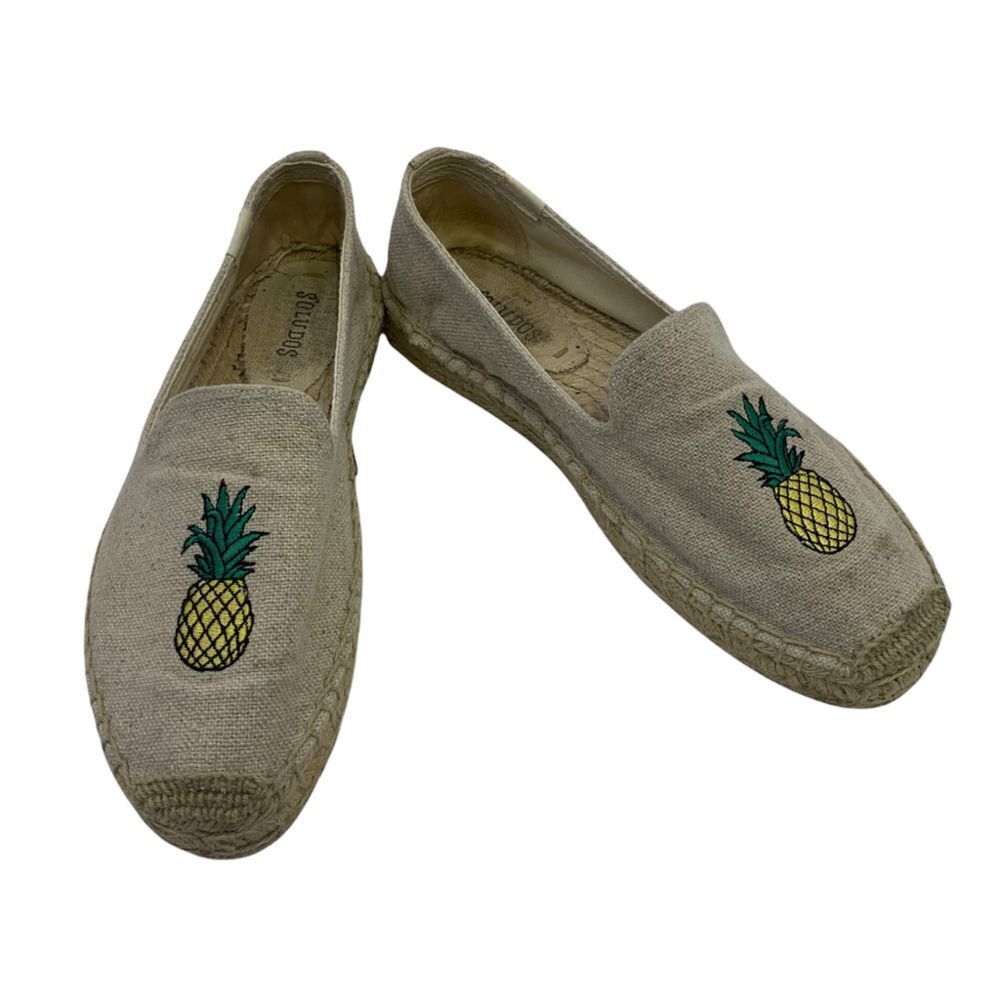 Soludos Pineapple Smoking Slipper Espadrilles Size 7